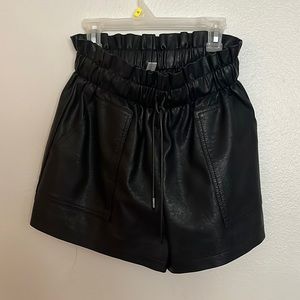 Faux lather women’s shorts. Worn once